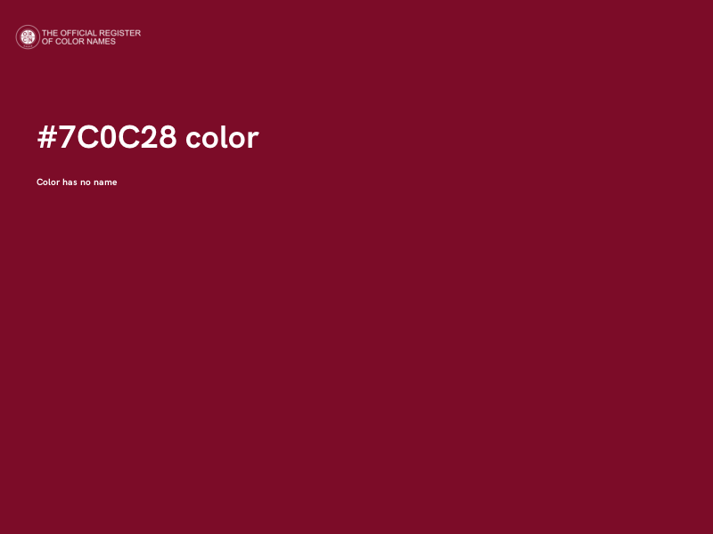 #7C0C28 color image