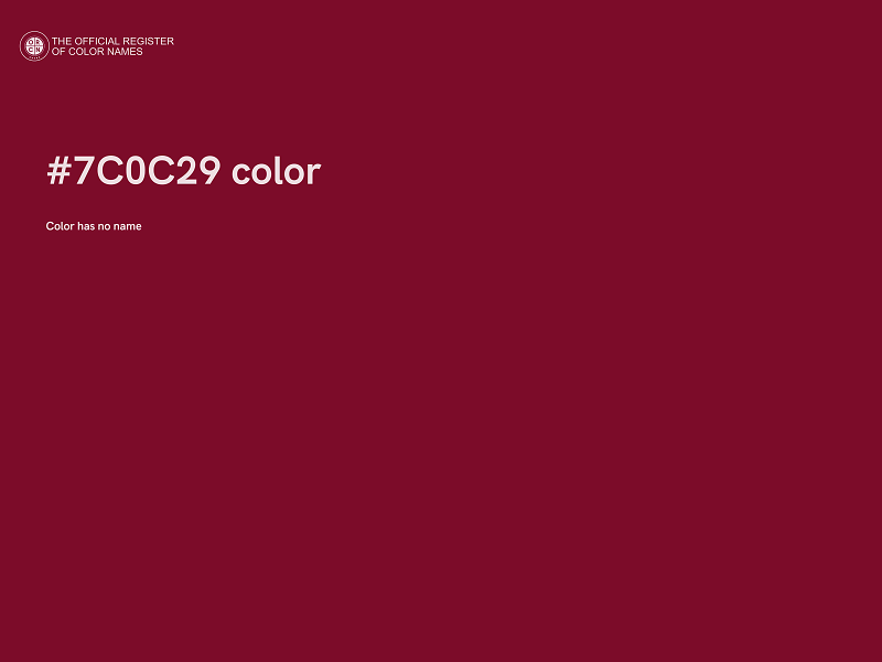 #7C0C29 color image