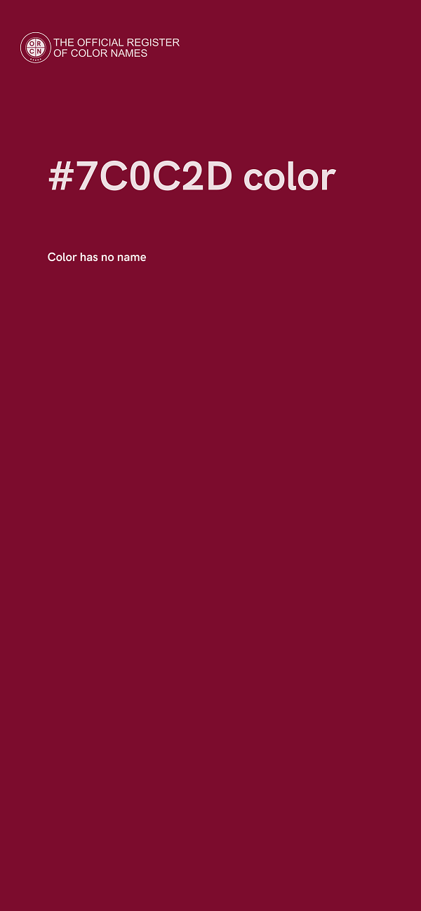 #7C0C2D color image