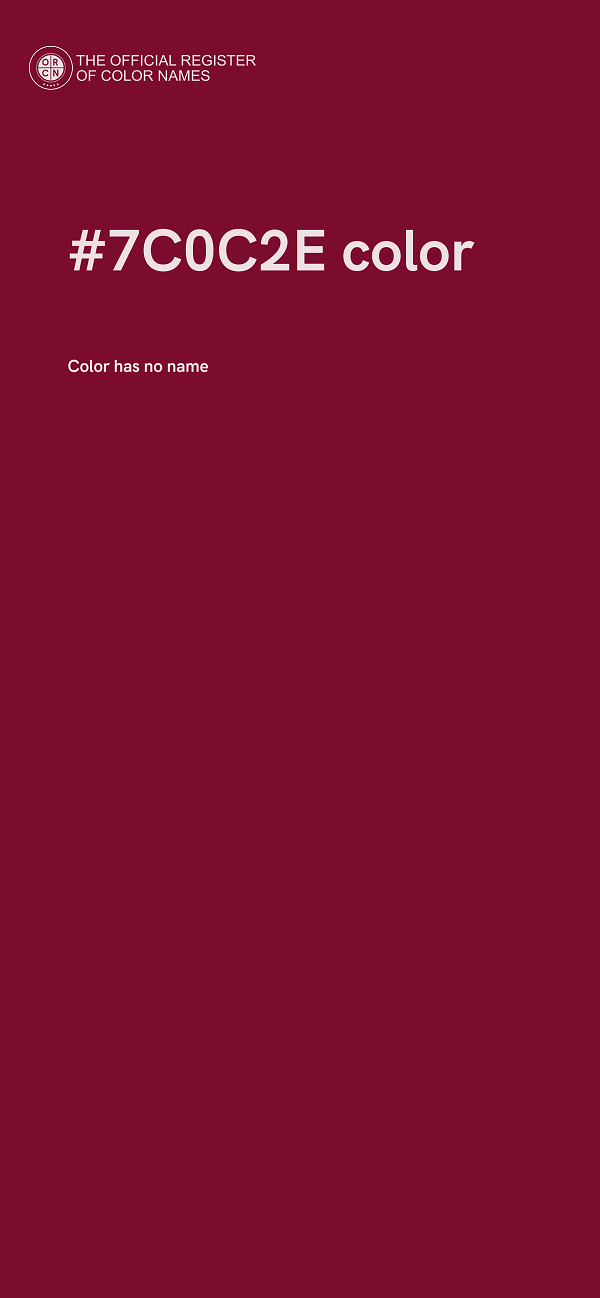 #7C0C2E color image