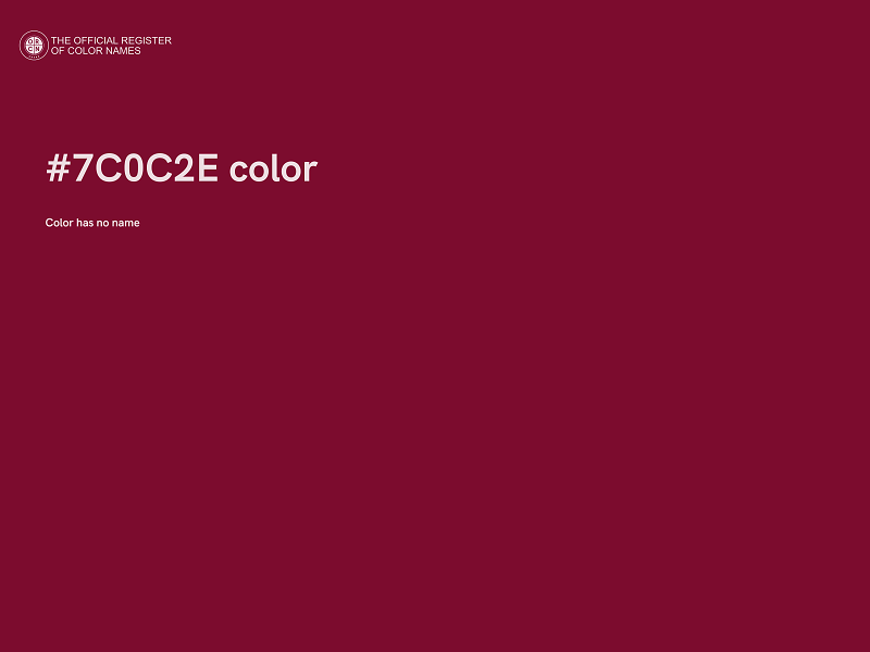#7C0C2E color image