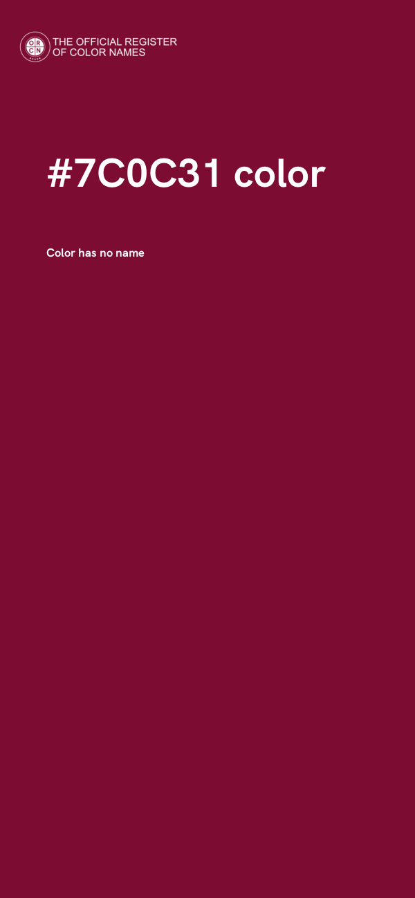 #7C0C31 color image