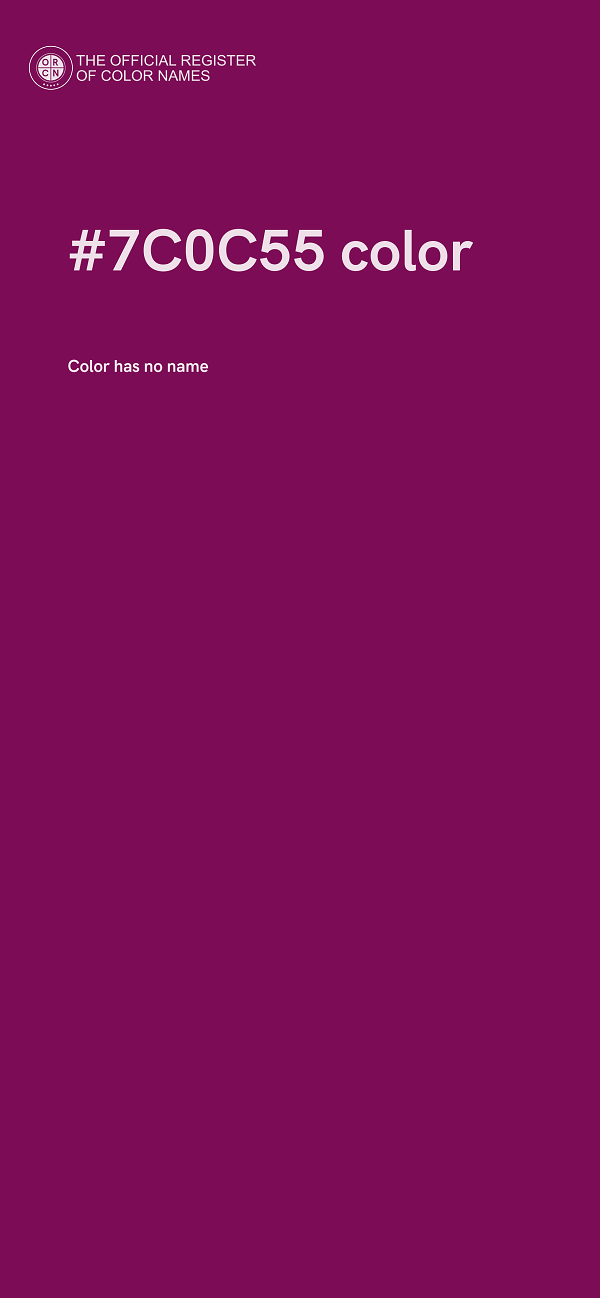 #7C0C55 color image