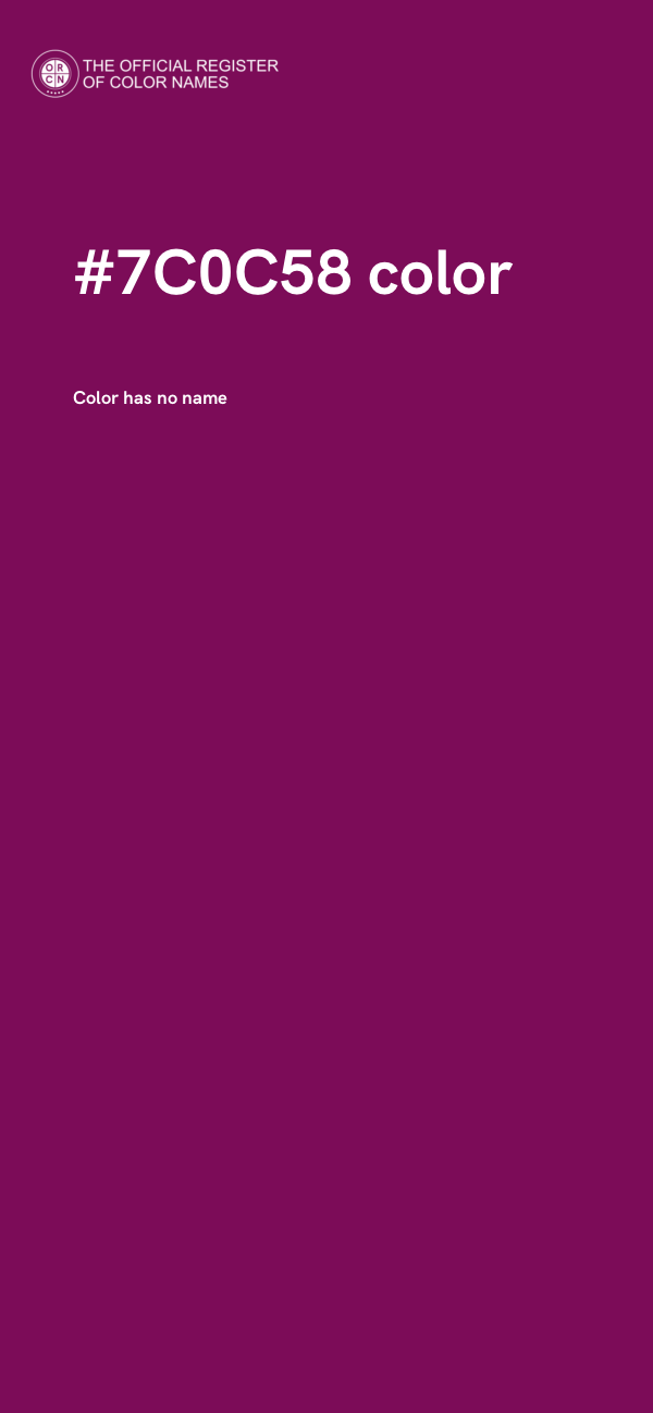 #7C0C58 color image