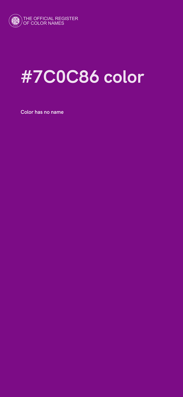 #7C0C86 color image