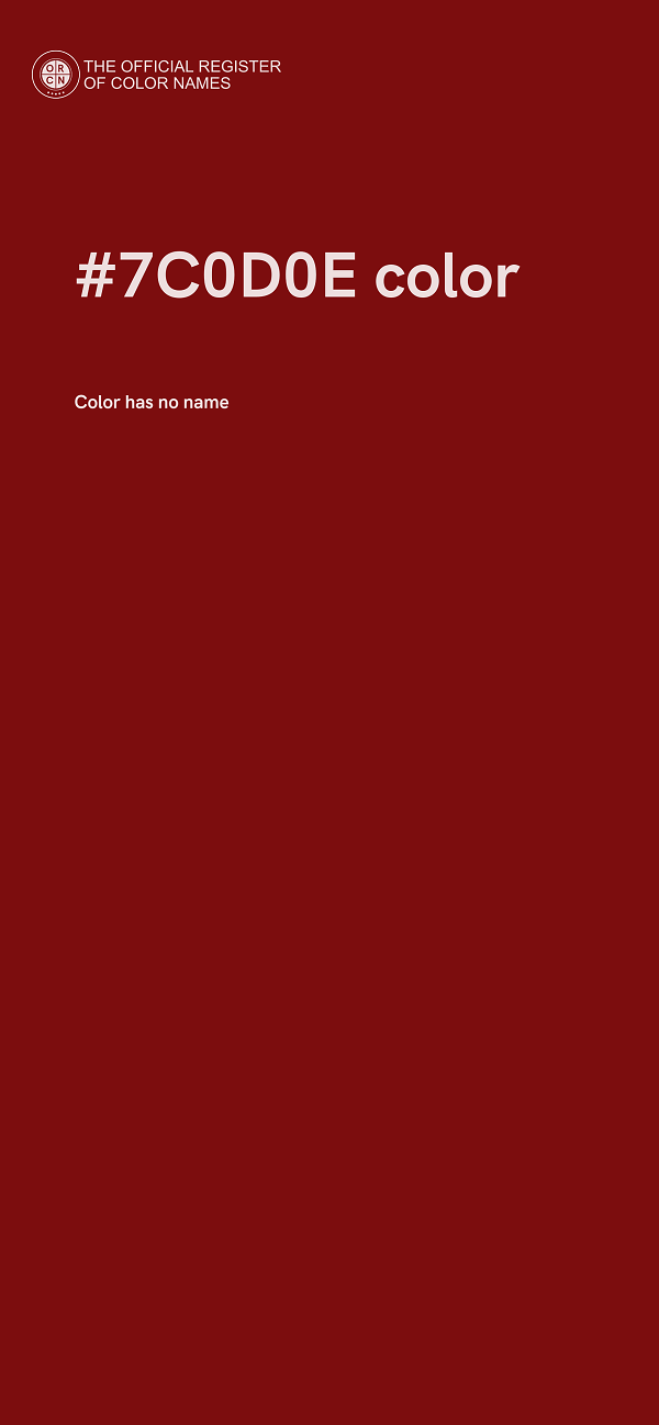 #7C0D0E color image