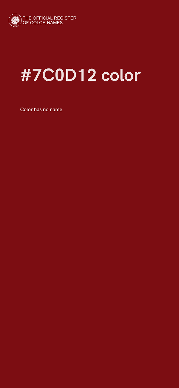 #7C0D12 color image