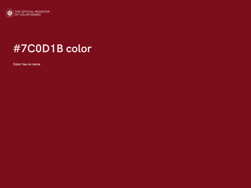 #7C0D1B color image