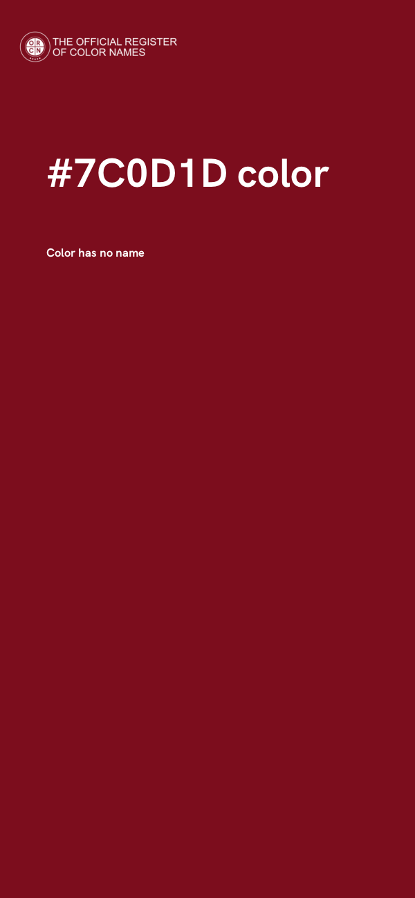 #7C0D1D color image