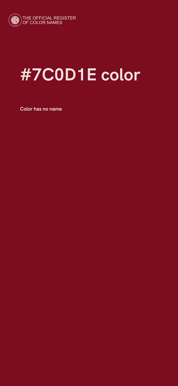 #7C0D1E color image