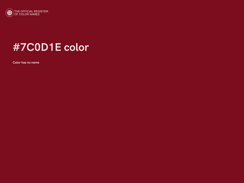 #7C0D1E color image