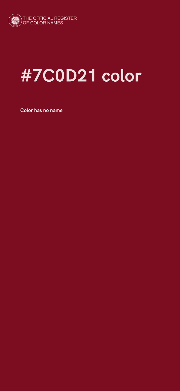 #7C0D21 color image