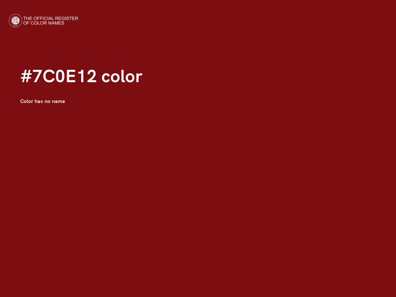 #7C0E12 color image