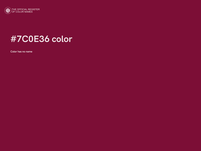 #7C0E36 color image