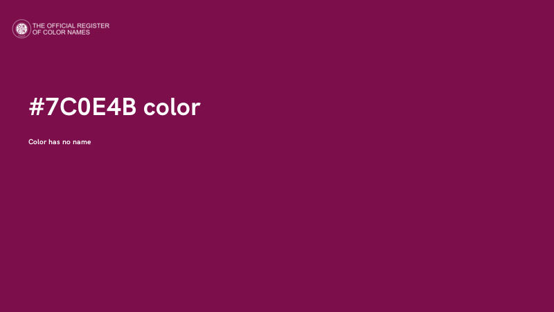 #7C0E4B color image