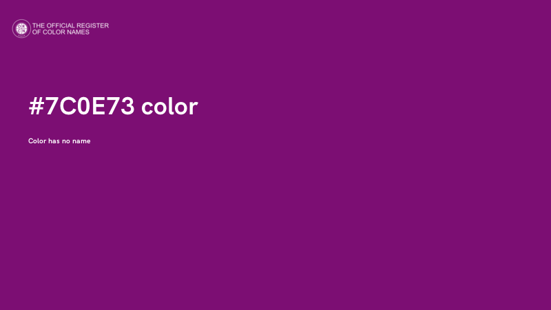 #7C0E73 color image