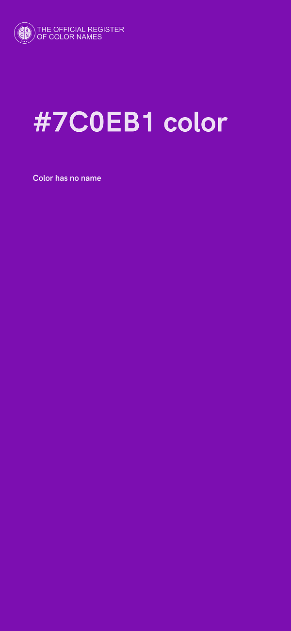 #7C0EB1 color image