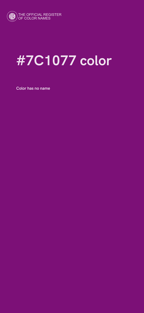 #7C1077 color image