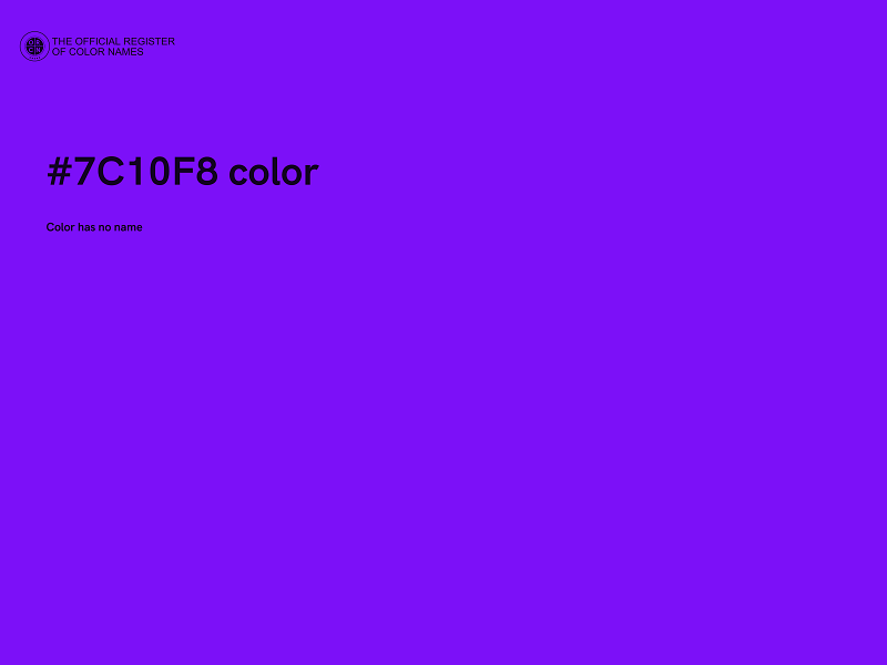 #7C10F8 color image