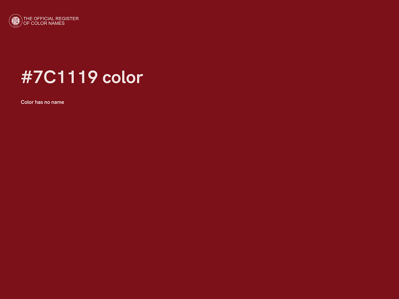 #7C1119 color image