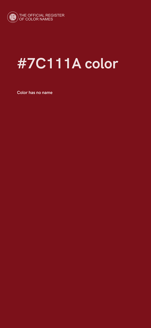 #7C111A color image