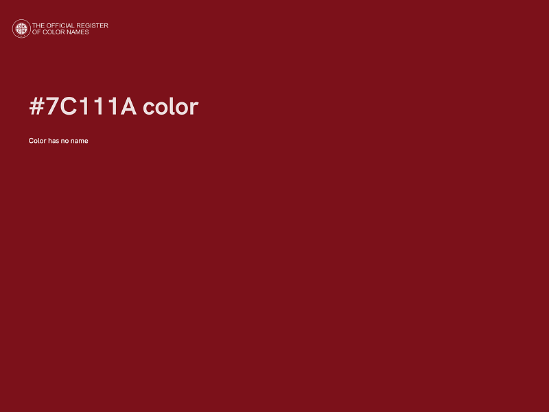 #7C111A color image