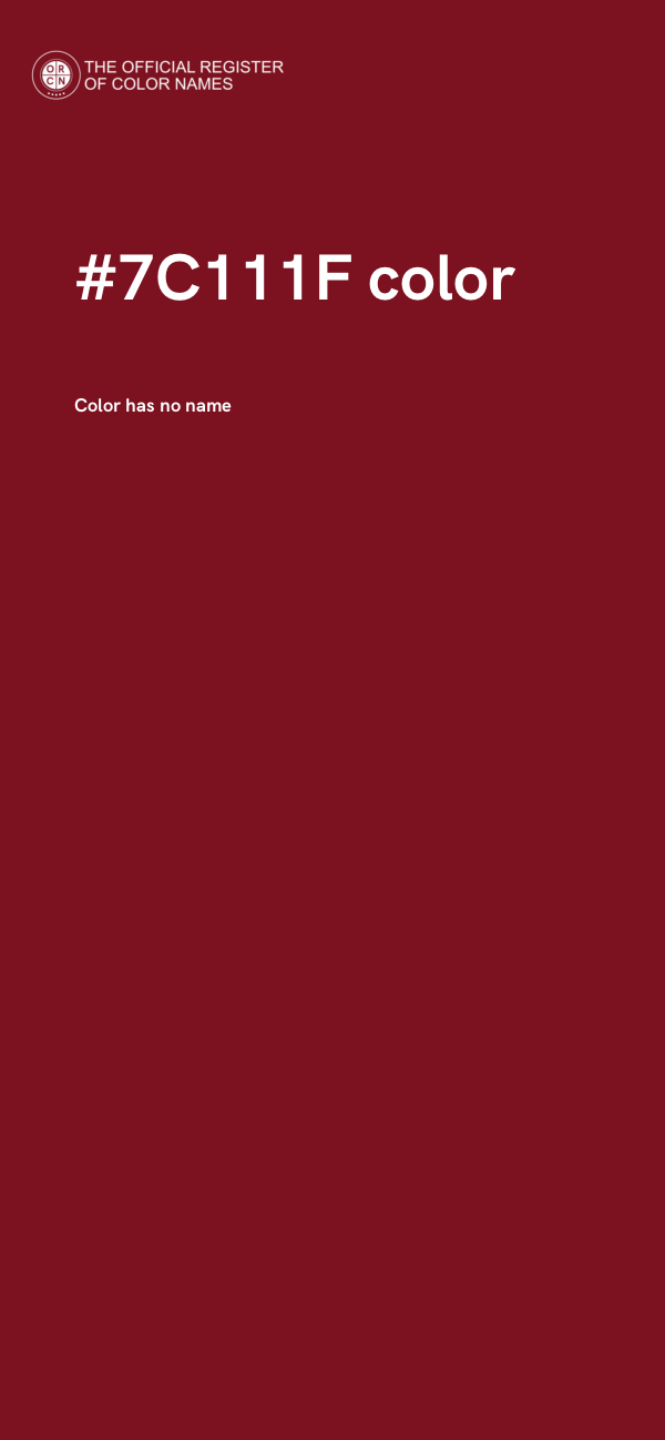 #7C111F color image