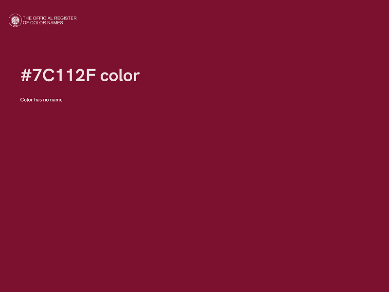 #7C112F color image