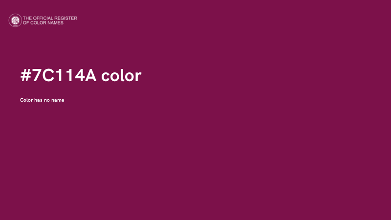 #7C114A color image