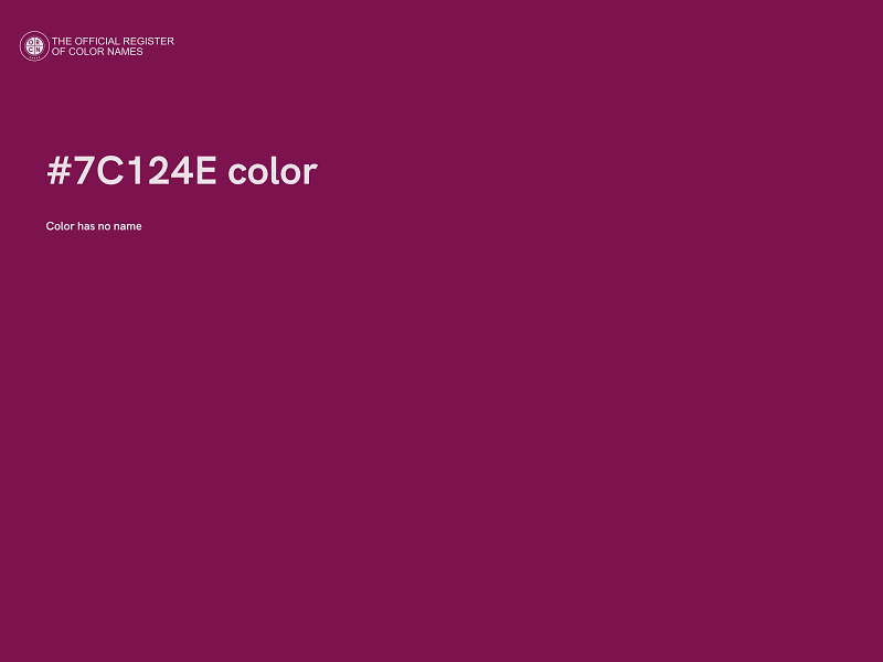 #7C124E color image