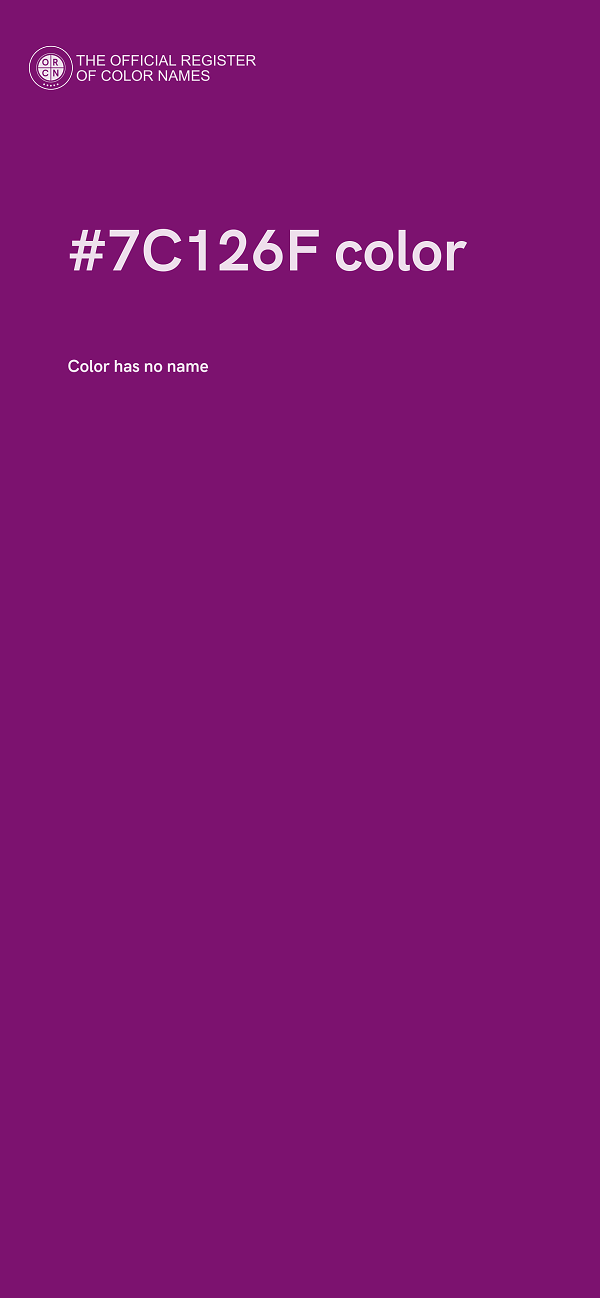 #7C126F color image