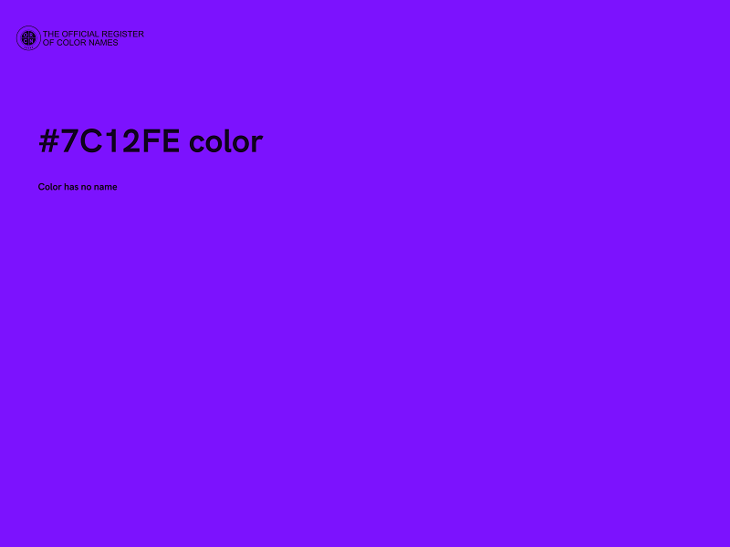 #7C12FE color image