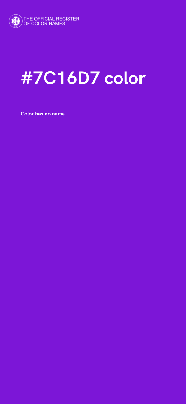 #7C16D7 color image