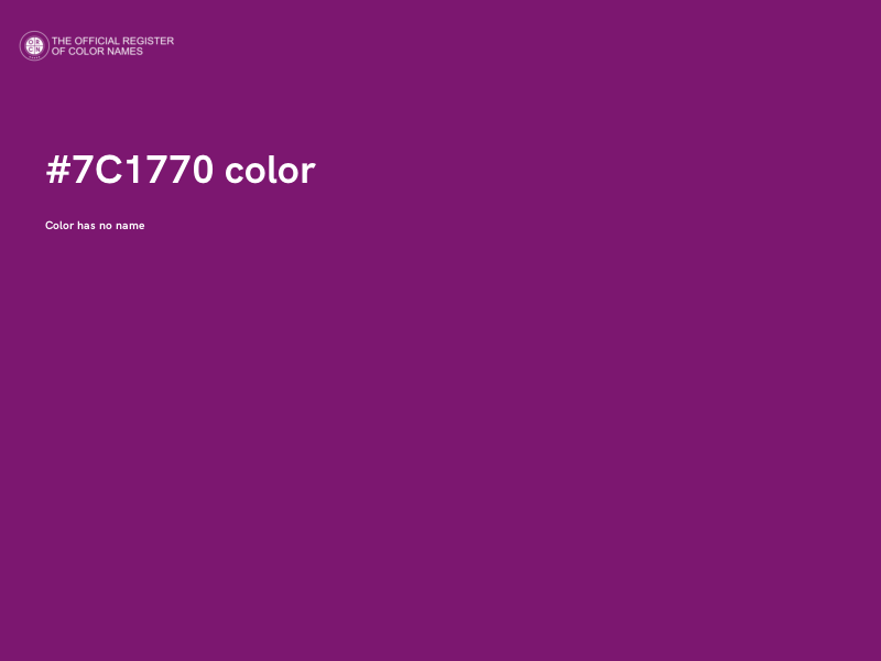 #7C1770 color image