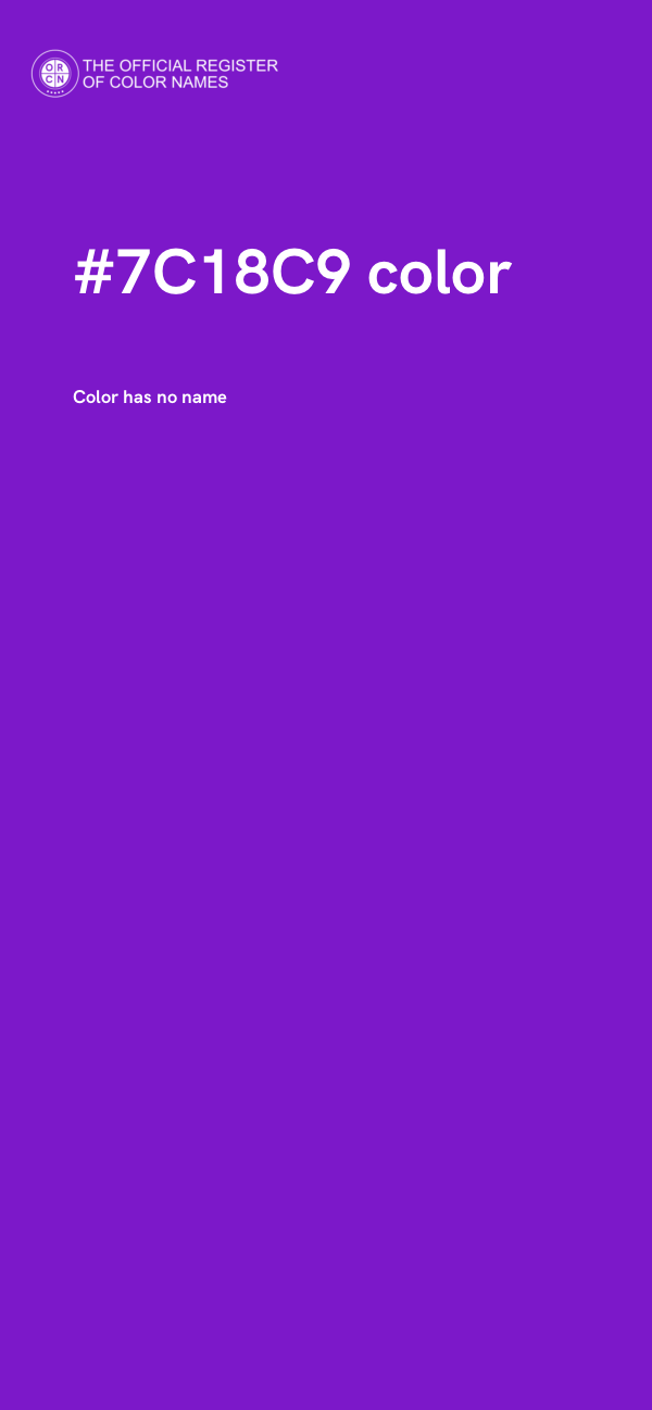 #7C18C9 color image