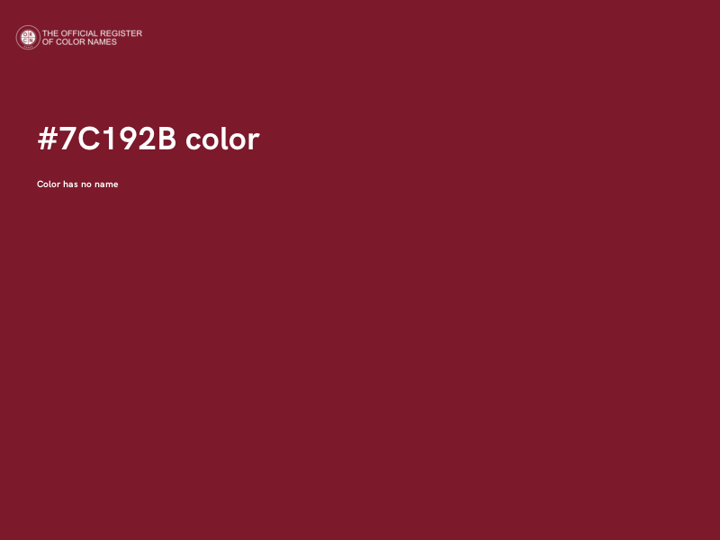 #7C192B color image