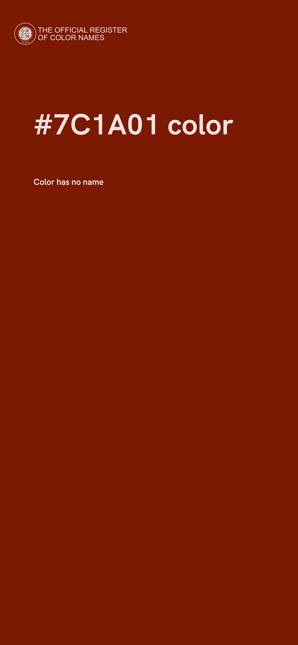 #7C1A01 color image