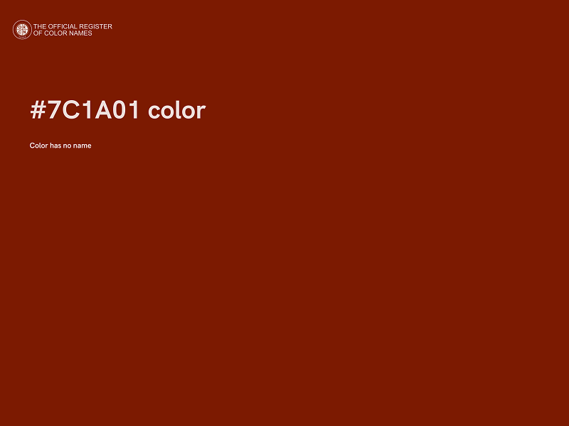 #7C1A01 color image