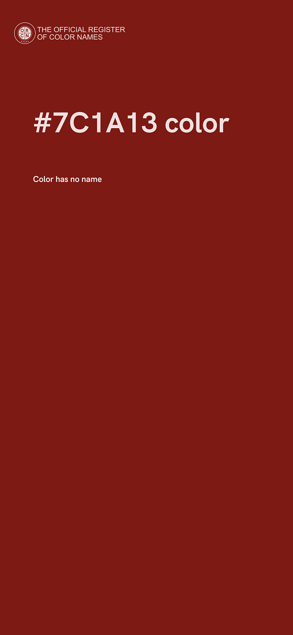 #7C1A13 color image