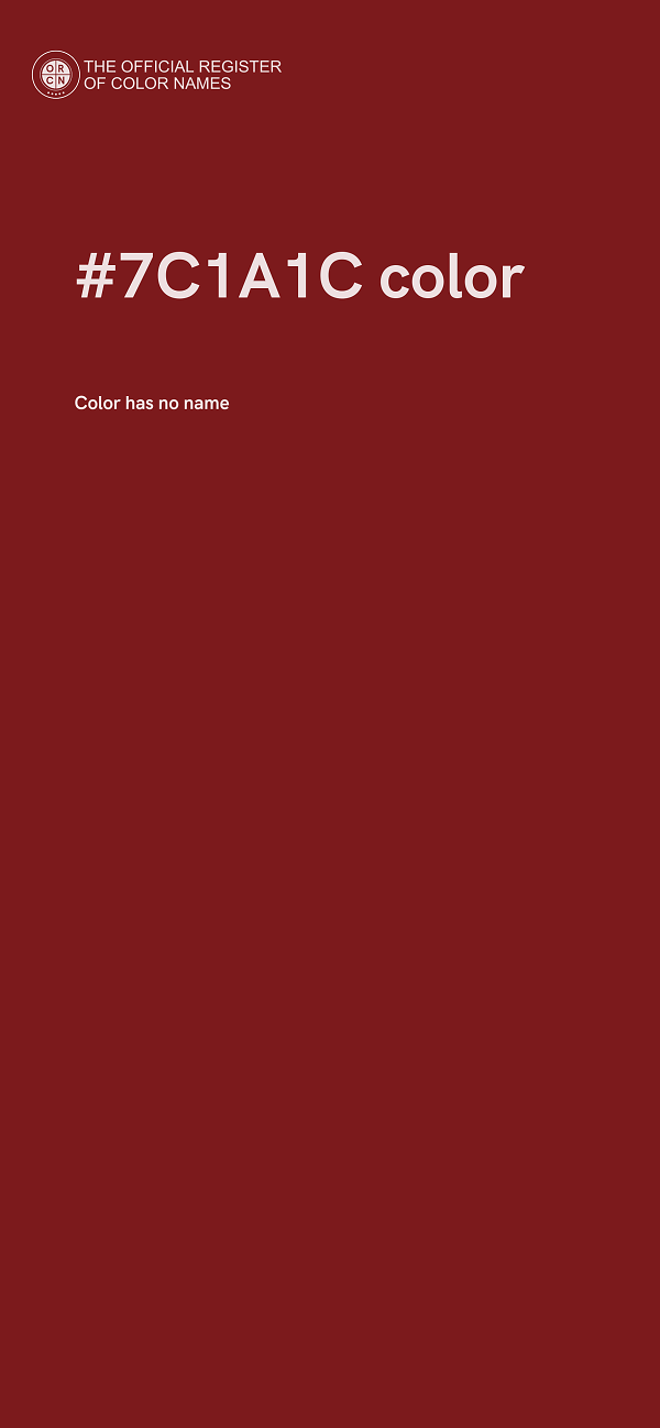 #7C1A1C color image