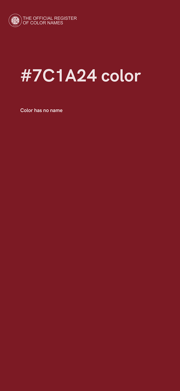 #7C1A24 color image