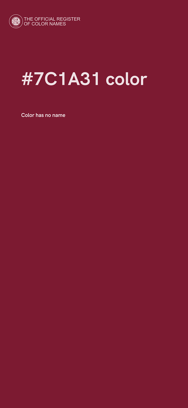 #7C1A31 color image