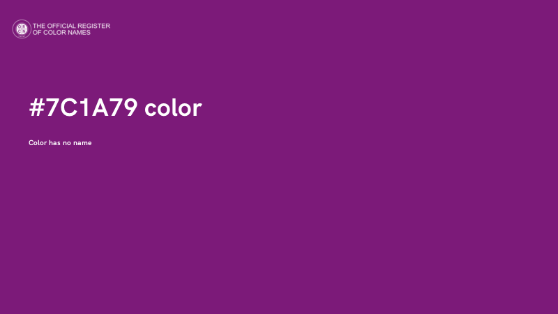 #7C1A79 color image
