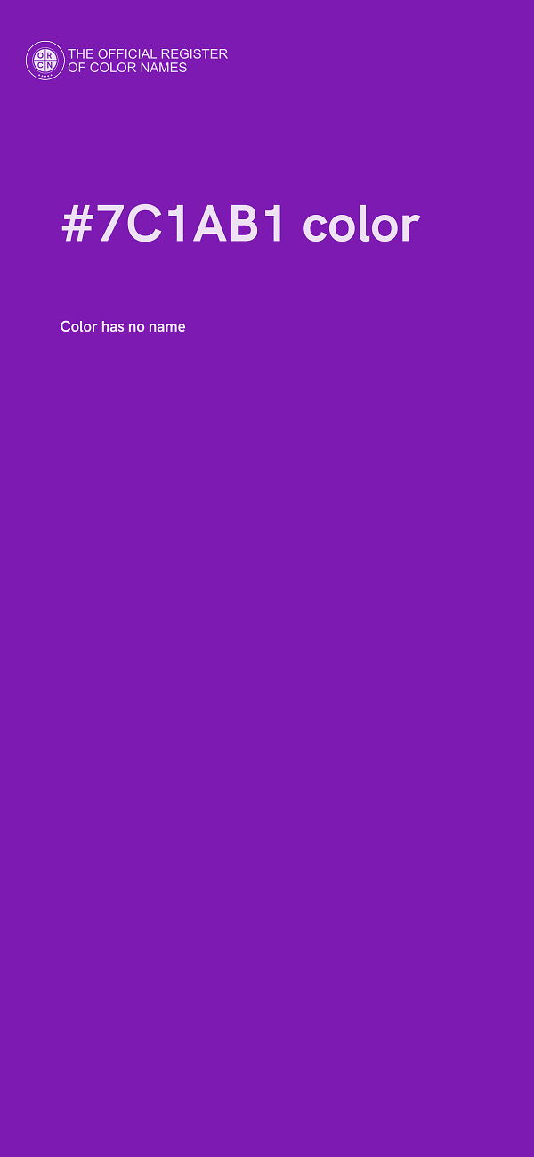 #7C1AB1 color image