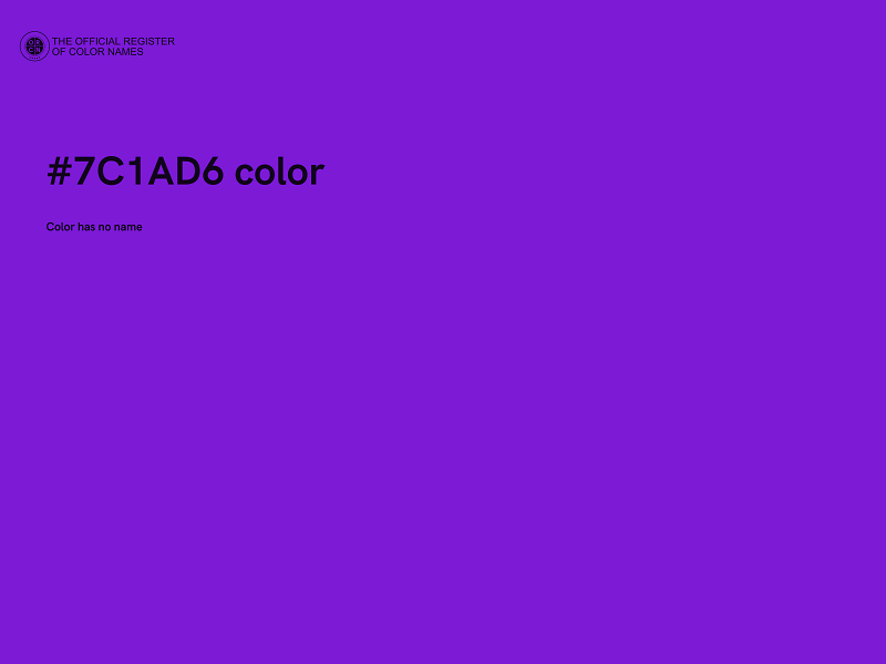 #7C1AD6 color image