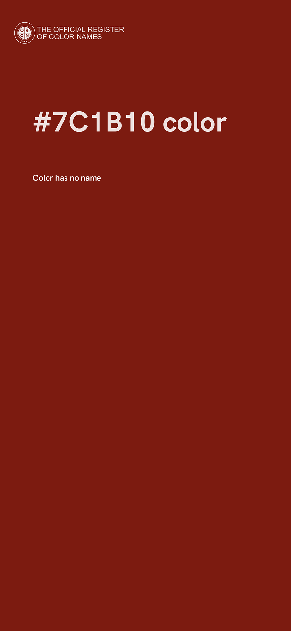 #7C1B10 color image