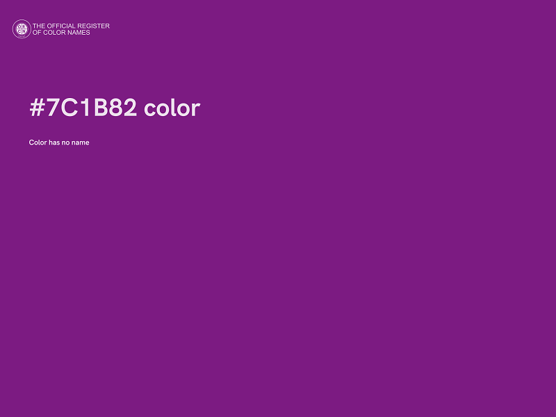 #7C1B82 color image