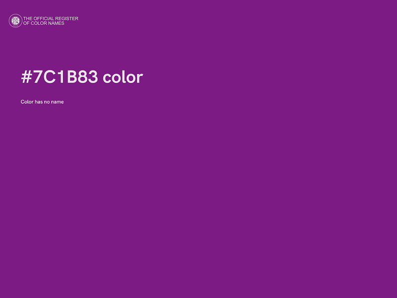 #7C1B83 color image