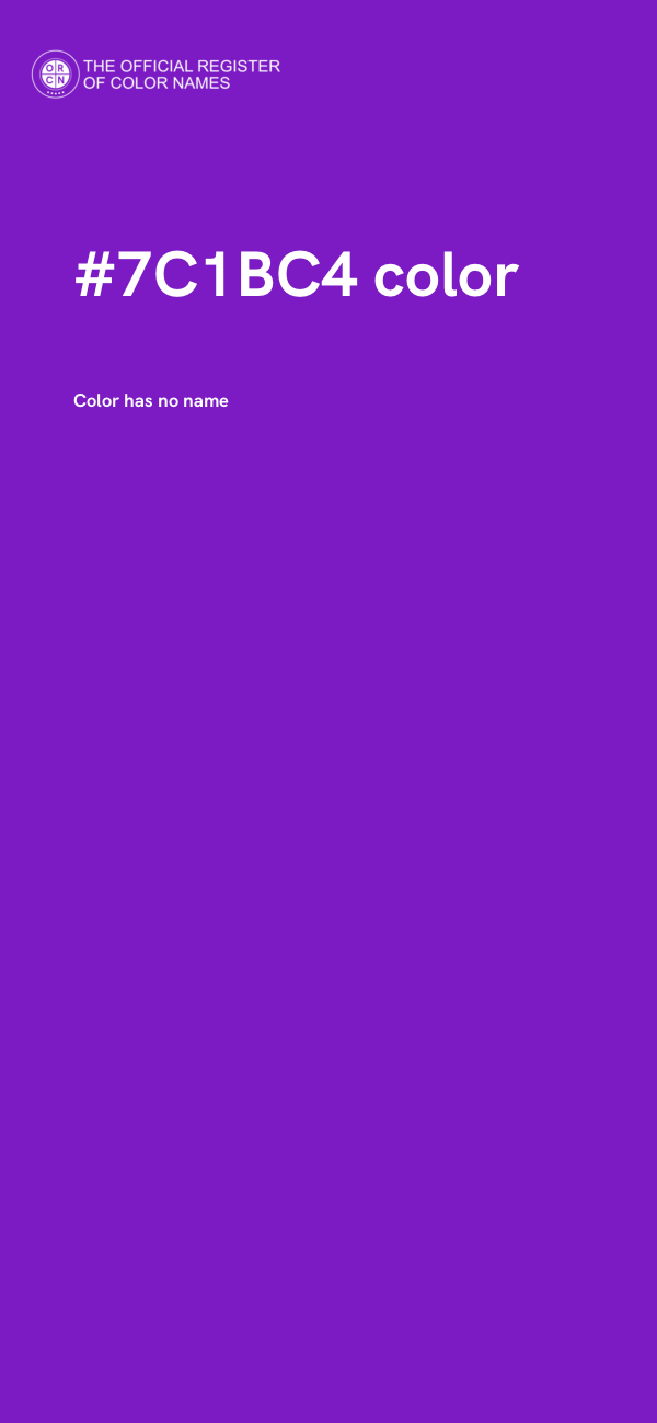 #7C1BC4 color image