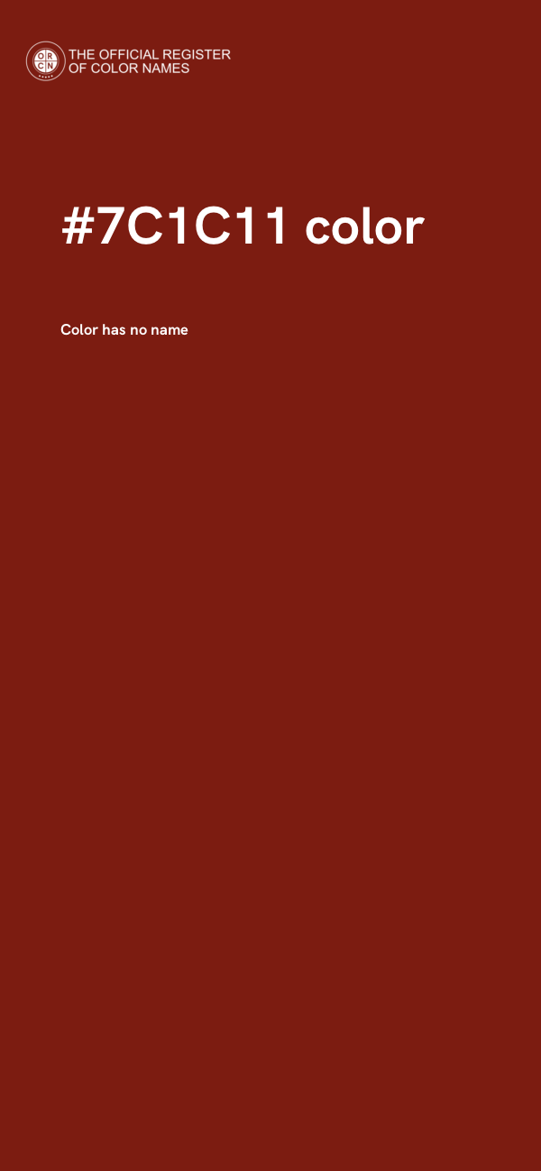#7C1C11 color image
